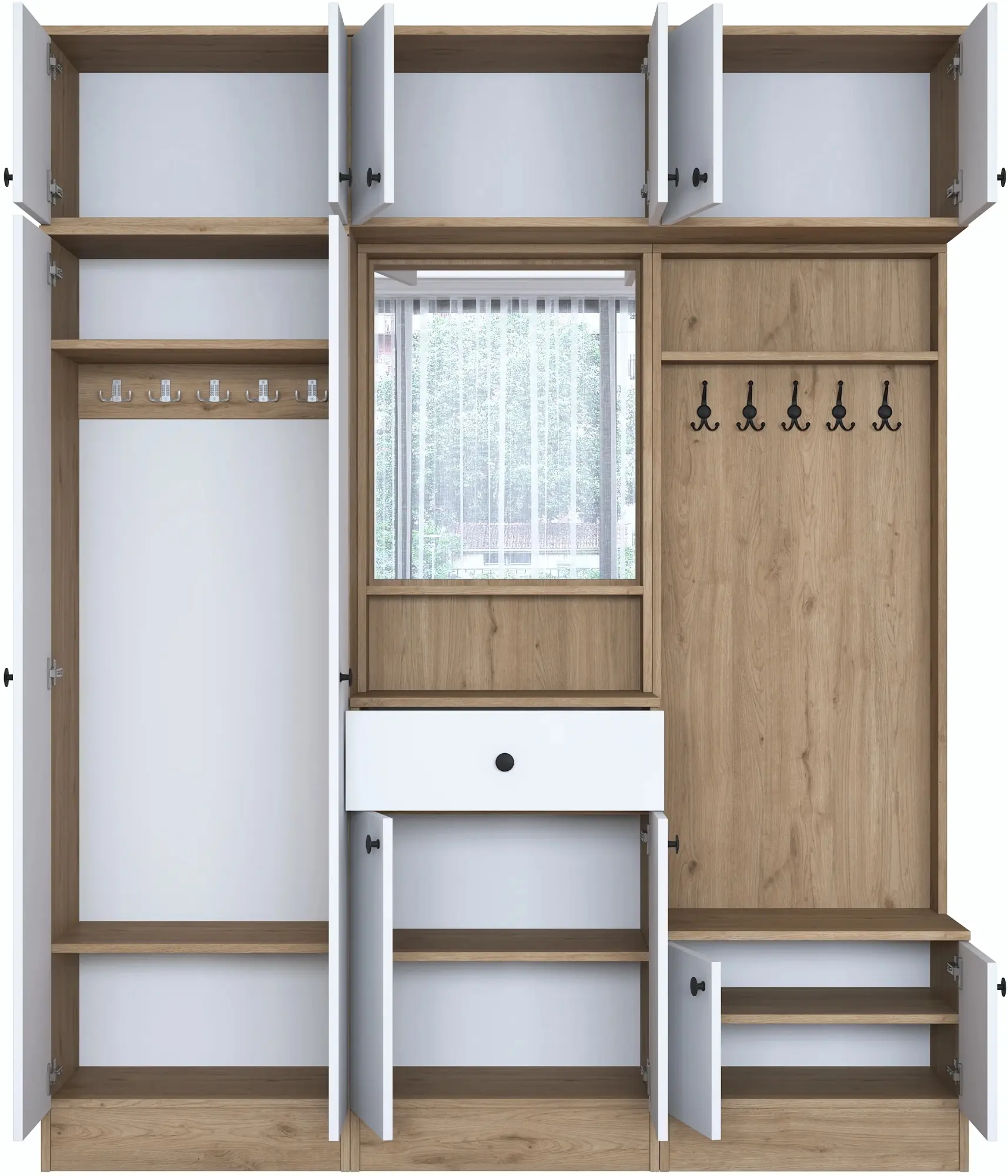 Прихожая Mirage Meble EA108 (Walnut/White)