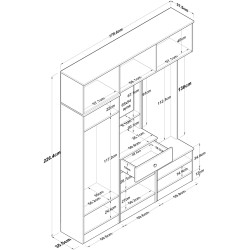 Прихожая Mirage Meble EA108 (Walnut/White) Thumb