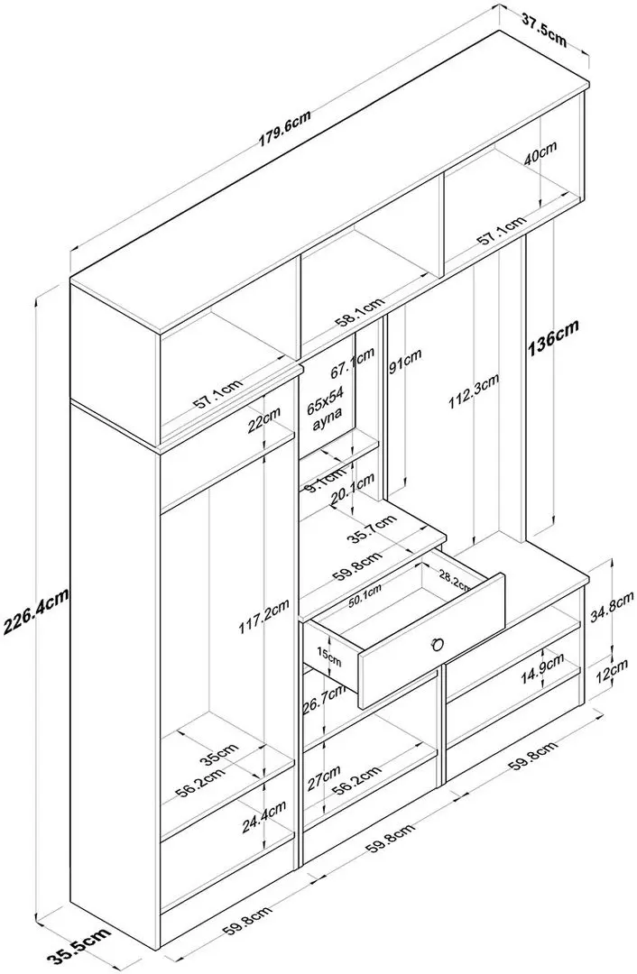 Antreu Mirage Meble EA108 (White)