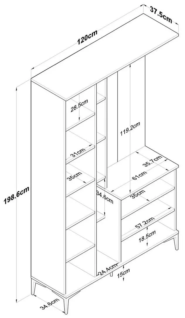Antreu Mirage Meble EA109 (Walnut/White)