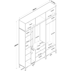 Antreu Mirage Meble EA121 (Walnut/White) Thumb