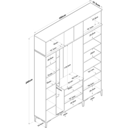Antreu Mirage Meble EA128 (Walnut/White) Thumb