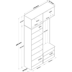 Antreu Mirage Meble EA144 (White) Thumb