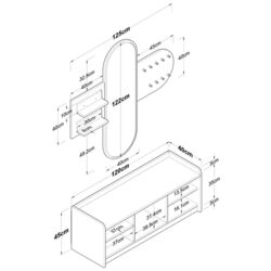 Antreu Mirage Meble EE101 (White/Walnut) Thumb