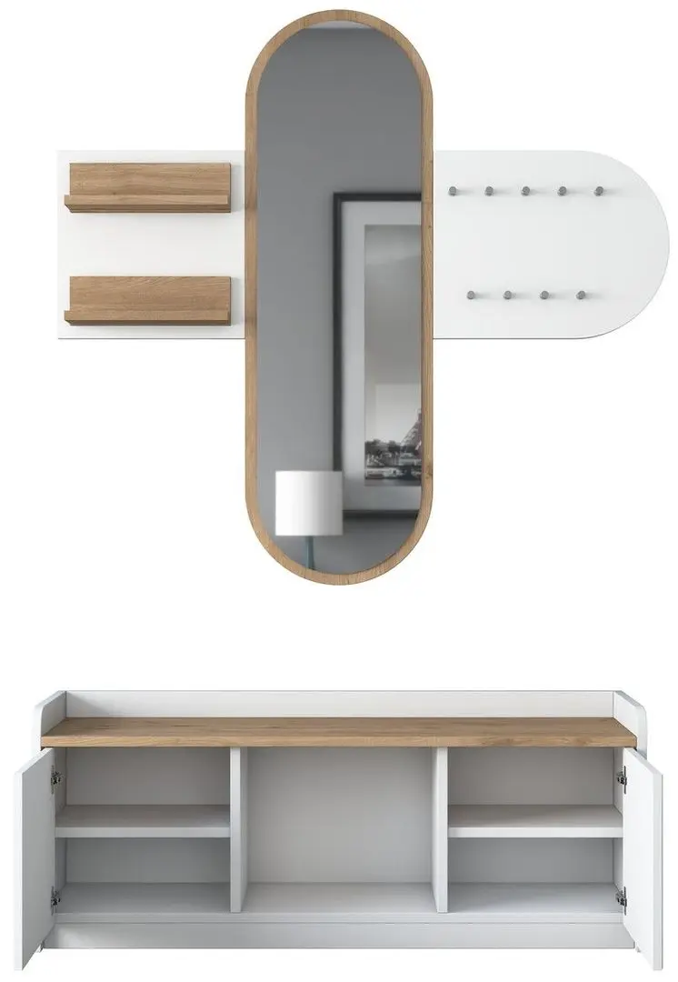 Antreu Mirage Meble EE101 (White/Walnut)