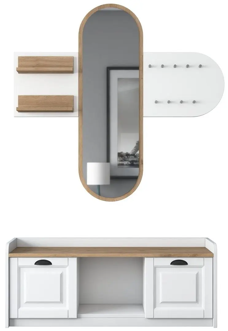 Antreu Mirage Meble EE101 (White/Walnut)