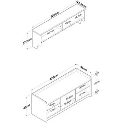 Antreu Mirage Meble P2/M1 (White/Walnut) Thumb