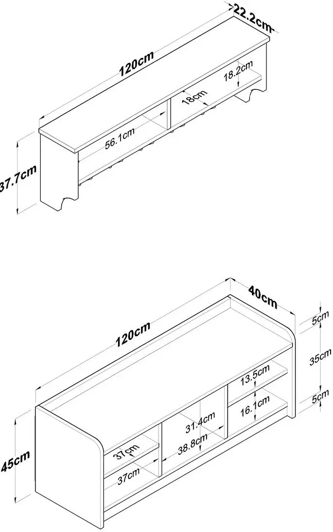 Antreu Mirage Meble P2/M1 (White/Walnut)