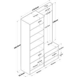 Прихожая Mirage Meble P6/M11 полки (White) Thumb