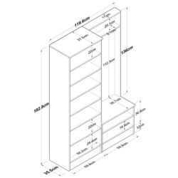 Antreu Mirage Meble P6 M11 (Walnut/White) Thumb