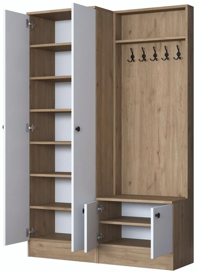 Antreu Mirage Meble P6 M11 (Walnut/White)