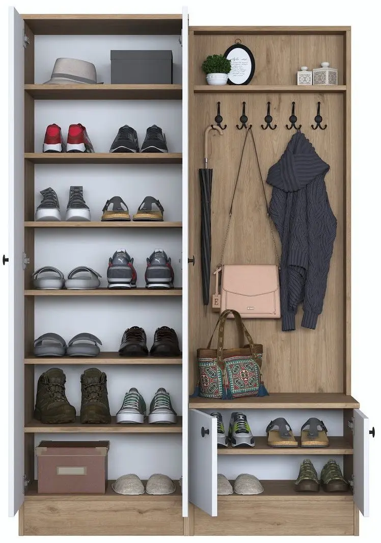 Antreu Mirage Meble P6 M11 (Walnut/White)