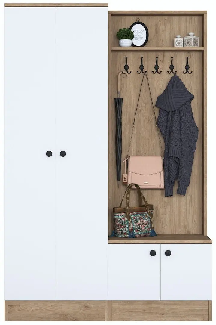 Antreu Mirage Meble P6 M11 (Walnut/White)