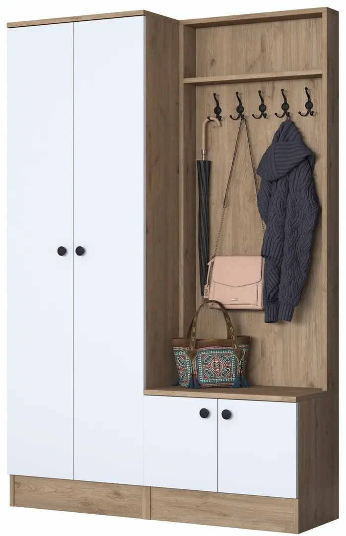 Antreu Mirage Meble P6 M11 (Walnut/White)