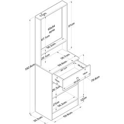 Antreu Mirage Meble P6/M15 (Walnut/White) Thumb