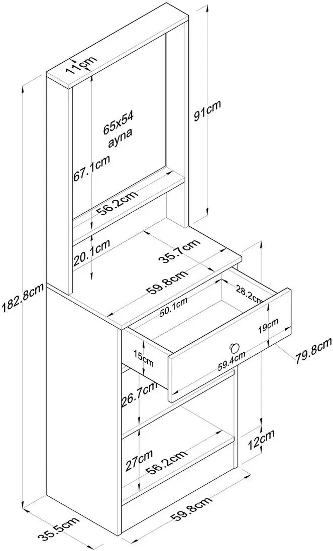 Antreu Mirage Meble P6/M15 (White)