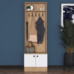 Прихожая Mirage Meble P6 M16 (Walnut/White) Thumb