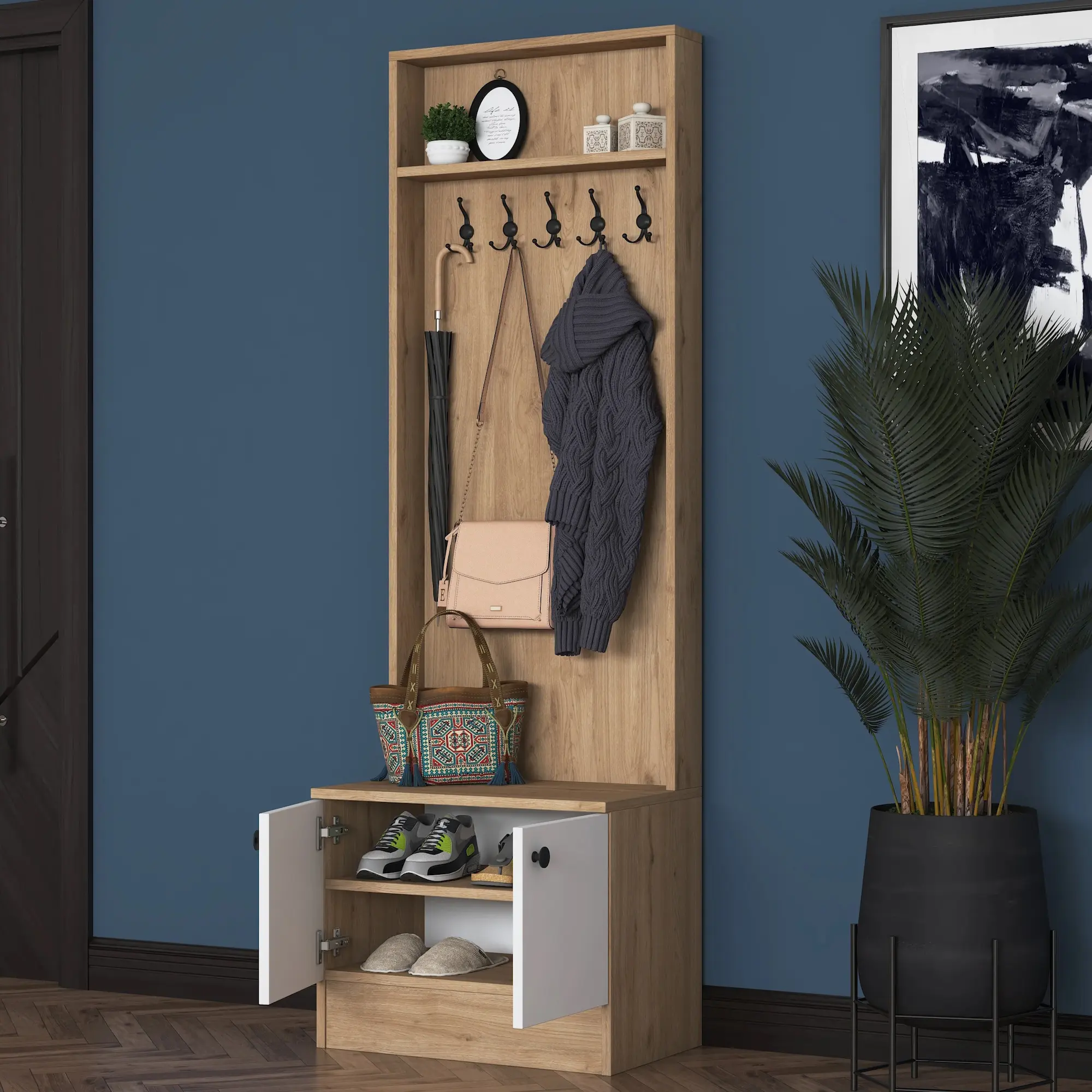 Прихожая Mirage Meble P6 M16 (Walnut/White)