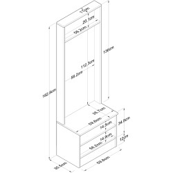Прихожая Mirage Meble P6 M16 (White) Thumb
