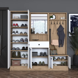 Antreu Mirage Meble P6 M2 (Walnut/White) Thumb