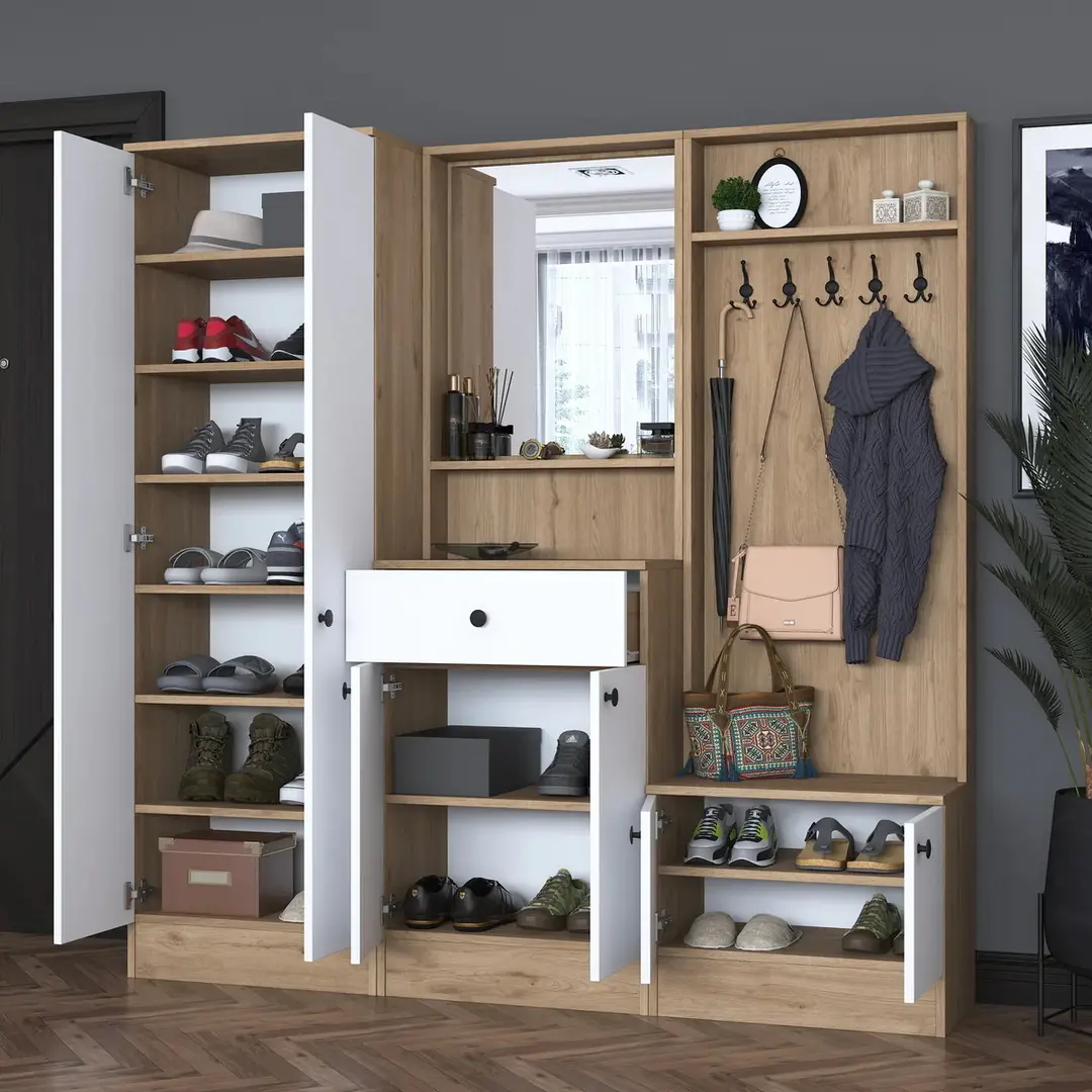 Antreu Mirage Meble P6 M2 (Walnut/White)