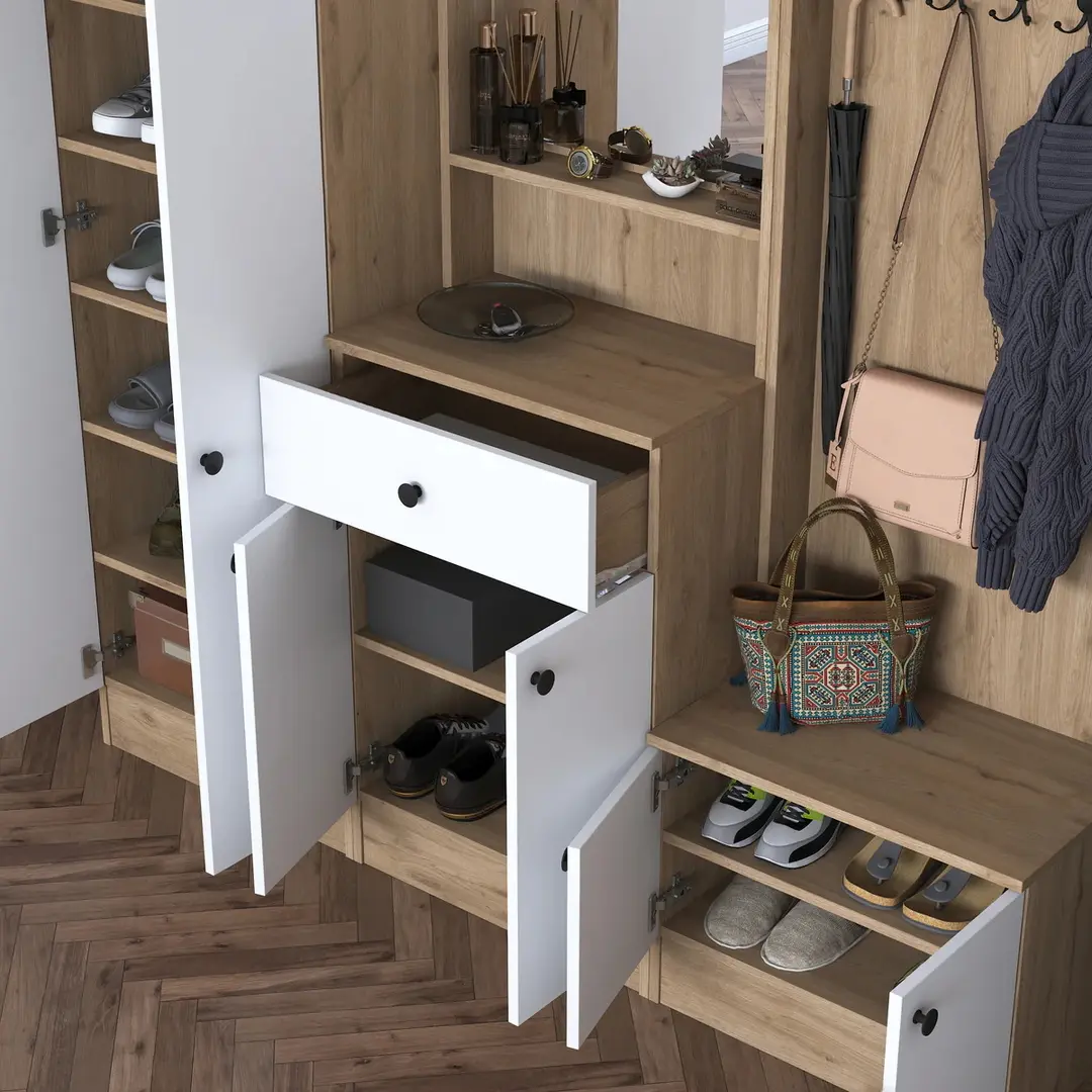 Antreu Mirage Meble P6 M2 (Walnut/White)