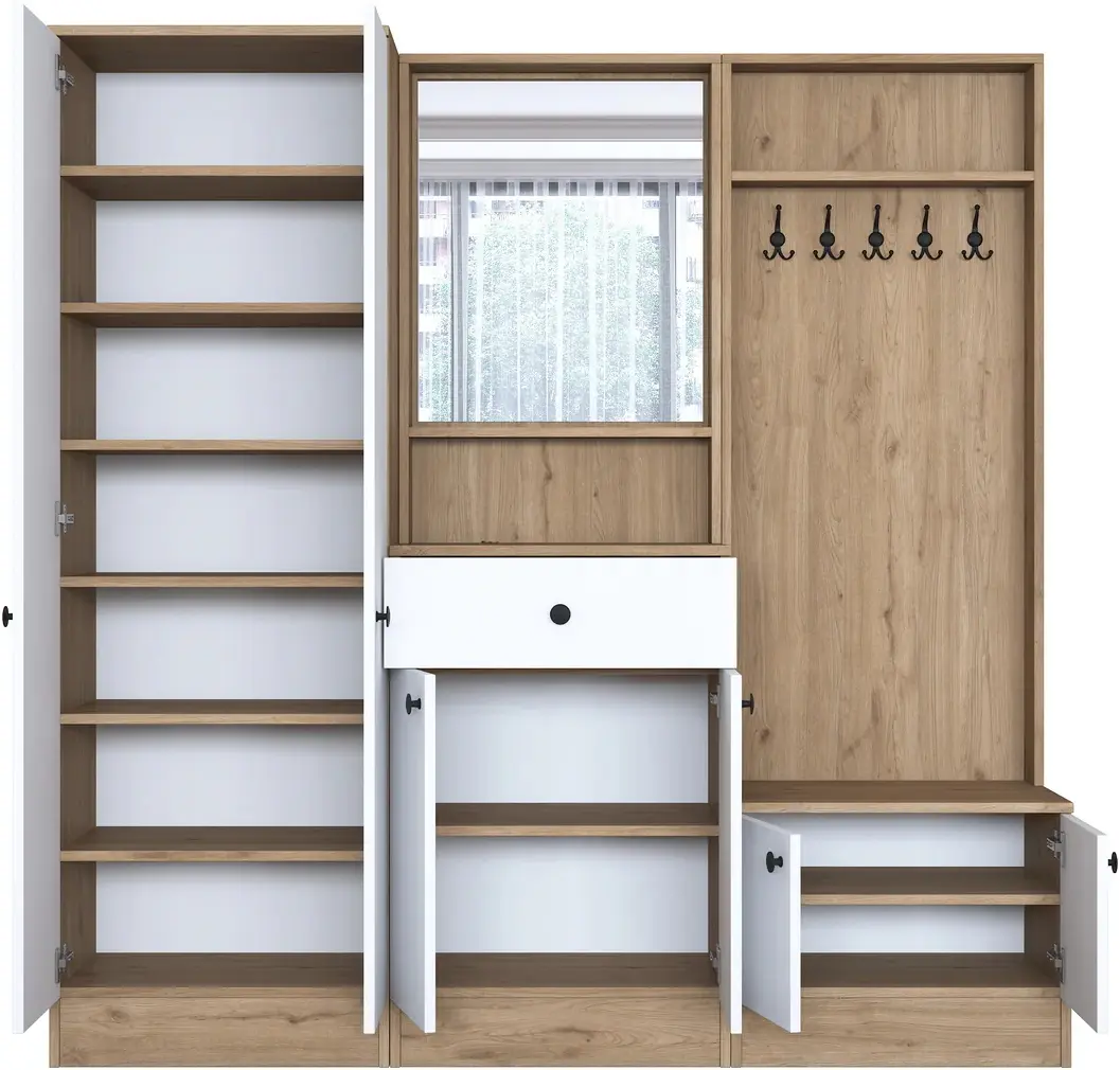 Antreu Mirage Meble P6 M2 (Walnut/White)