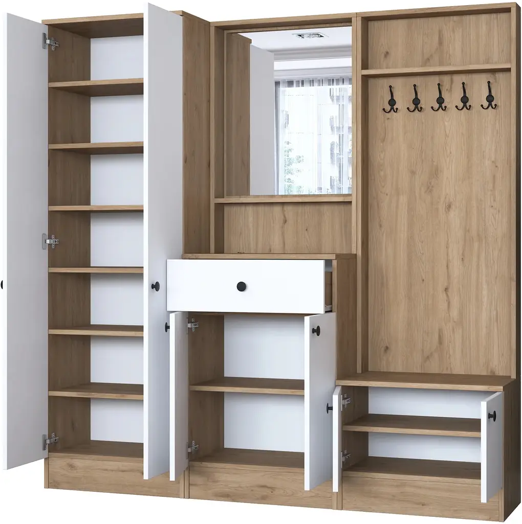 Antreu Mirage Meble P6 M2 (Walnut/White)