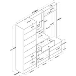 Прихожая Mirage Meble P6 M2 (White) Thumb