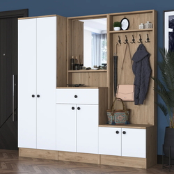 Прихожая Mirage Meble P6 M3 (Walnut/White) Thumb