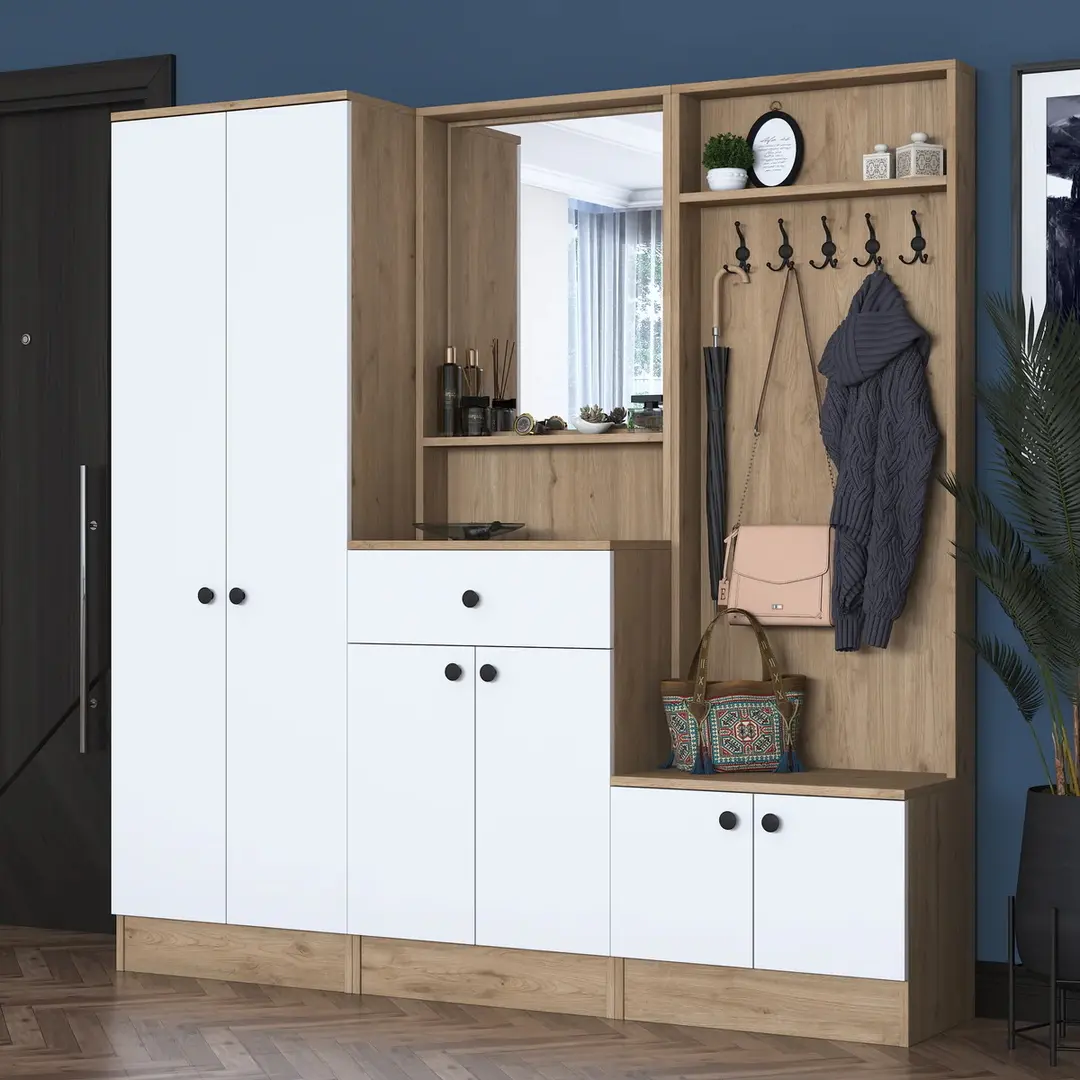 Прихожая Mirage Meble P6 M3 (Walnut/White)