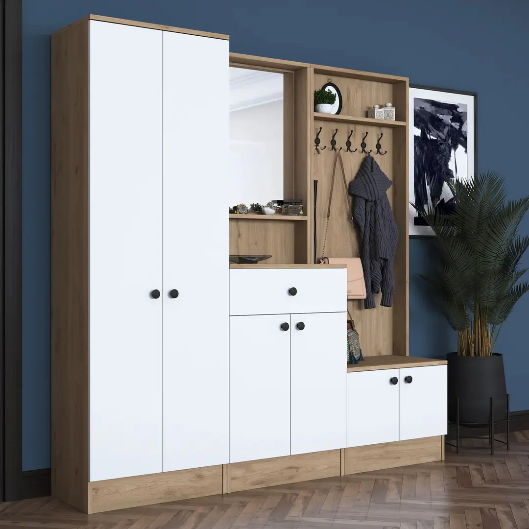 Прихожая Mirage Meble P6 M3 (Walnut/White)