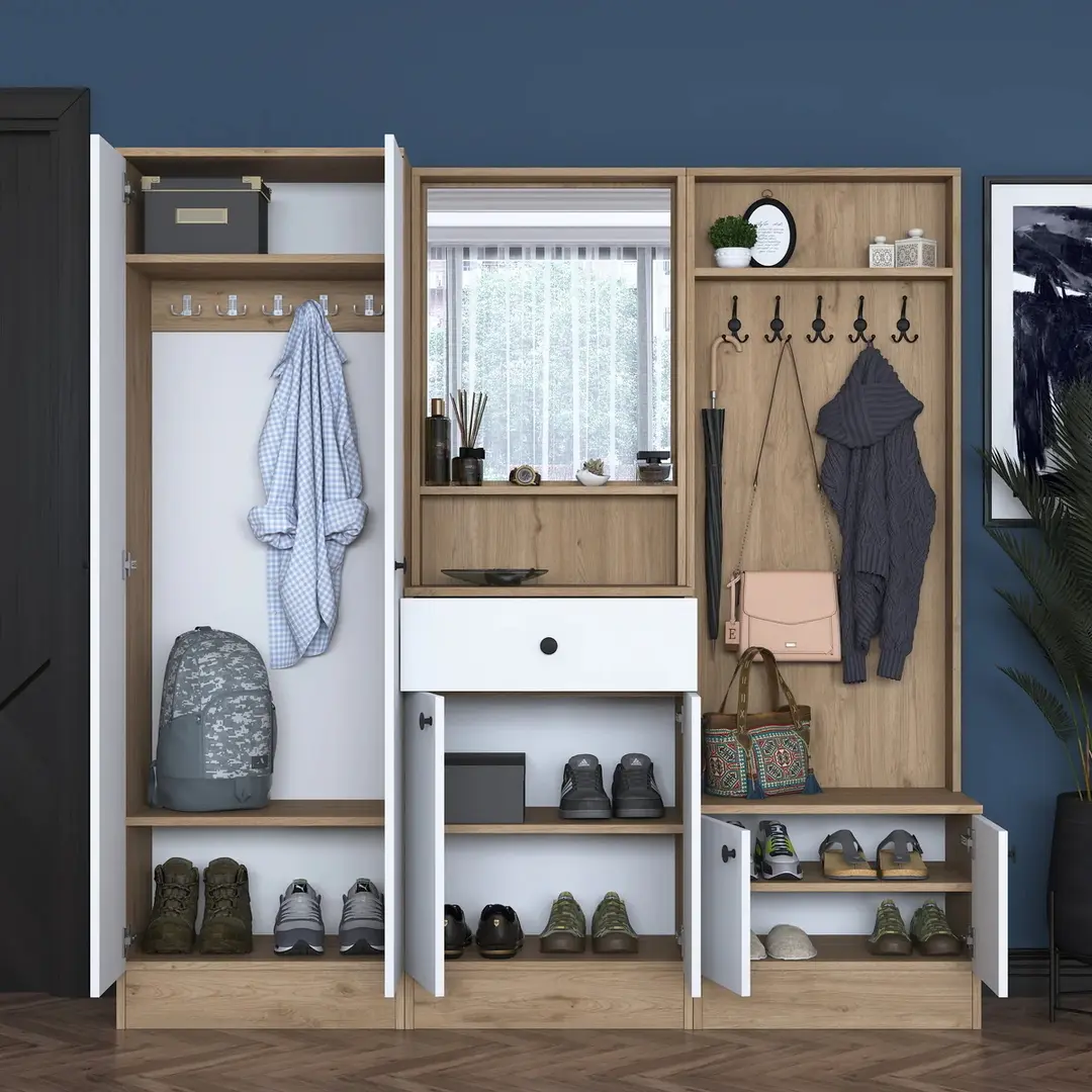 Прихожая Mirage Meble P6 M3 (Walnut/White)