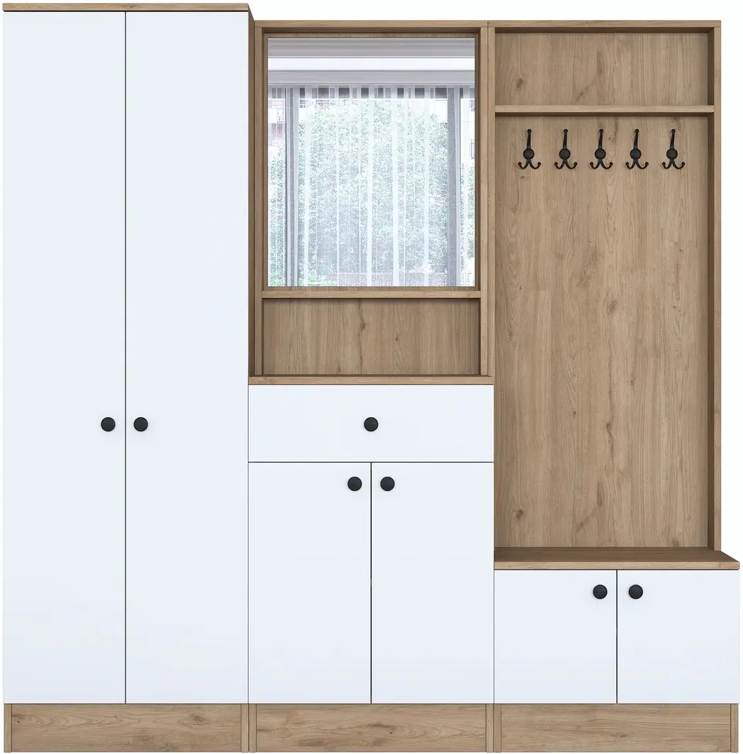 Прихожая Mirage Meble P6 M3 (Walnut/White)