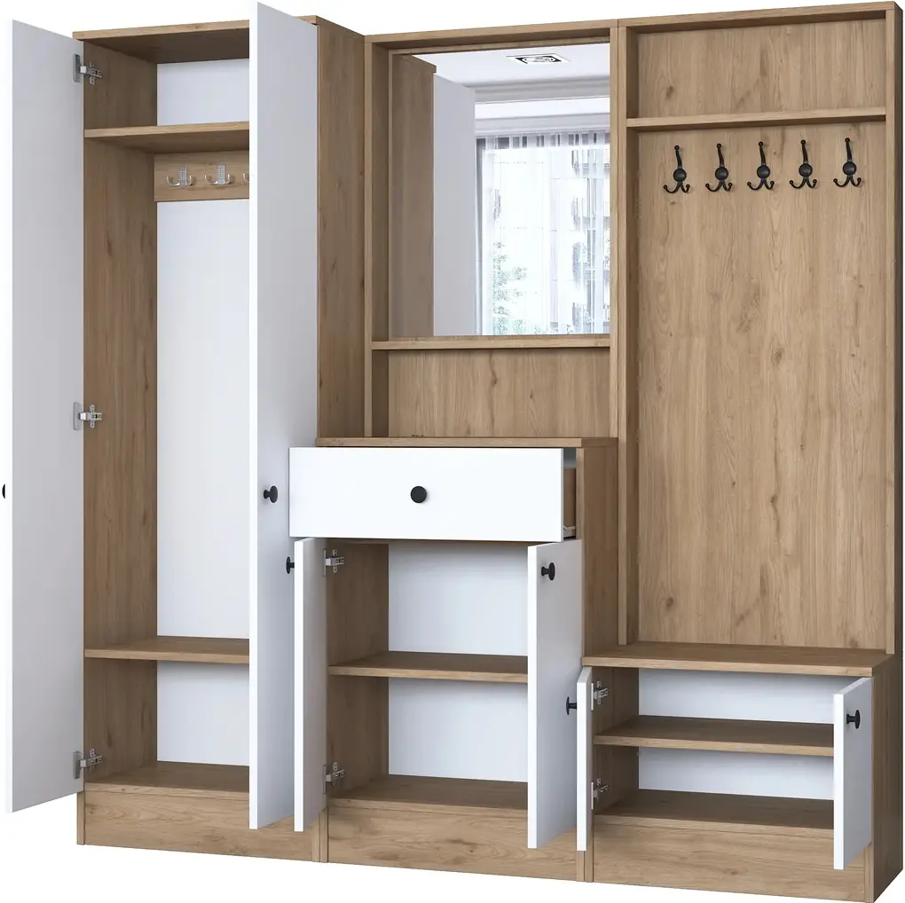 Прихожая Mirage Meble P6 M3 (Walnut/White)