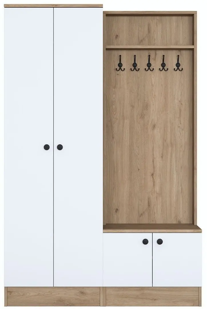 Antreu Mirage Meble P6 M5 (Walnut/White)