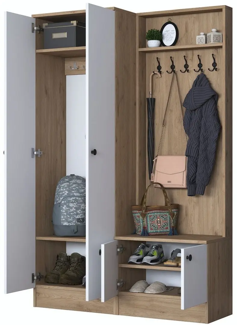 Antreu Mirage Meble P6 M5 (Walnut/White)