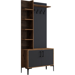 Прихожая Mirage Meble Viyana D (Anthracite/Walnut) Thumb