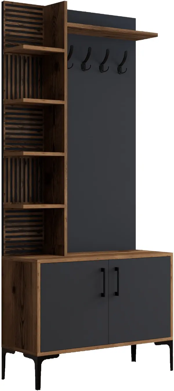 Прихожая Mirage Meble Viyana D (Anthracite/Walnut)