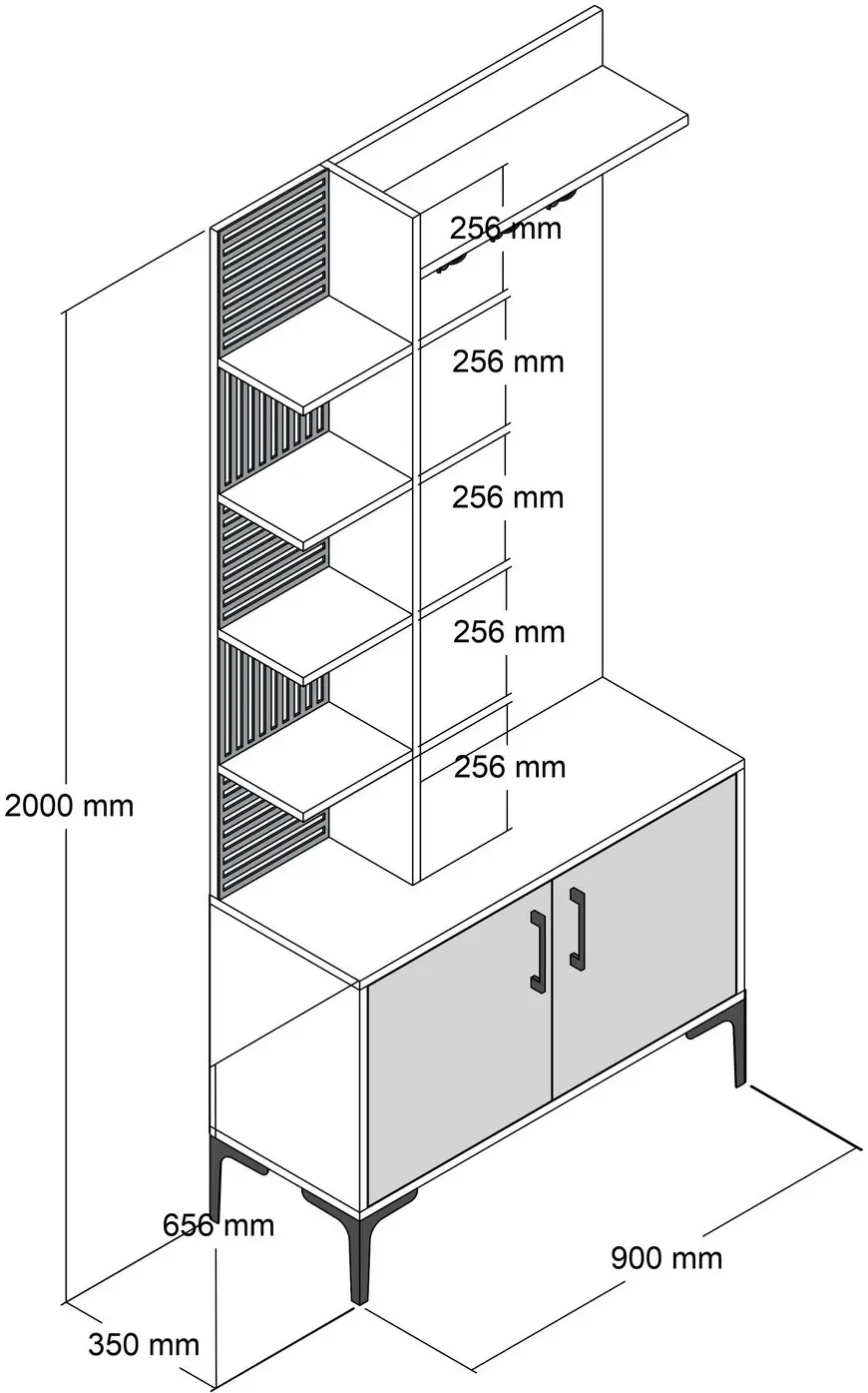 Antreu Mirage Meble Viyana D (Walnut)