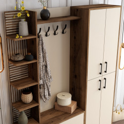 Прихожая Mirage Meble Viyana DA (Cream/Walnut) Thumb