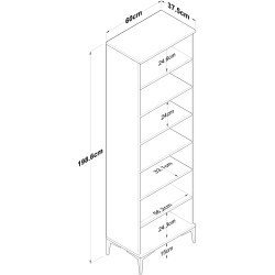 Шкаф для обуви Mirage Meble EA116 (Walnut/White) Thumb