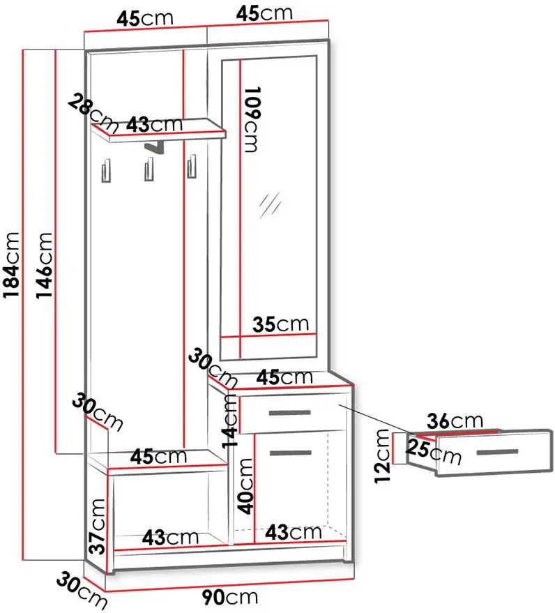 Antreu Mirjan24 Driady/Nepo PPK 028 (Sonoma Oak/White) - 3