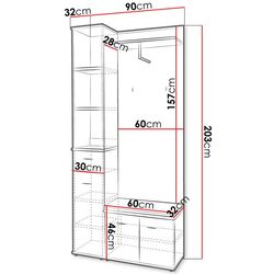 Antreu Mirjan24 Floks/Armario (Sonoma Oak) Thumb