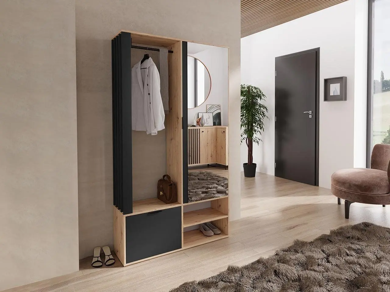 Antreu Mirjan24 Frelio/Milo (Artisan Oak/Black)