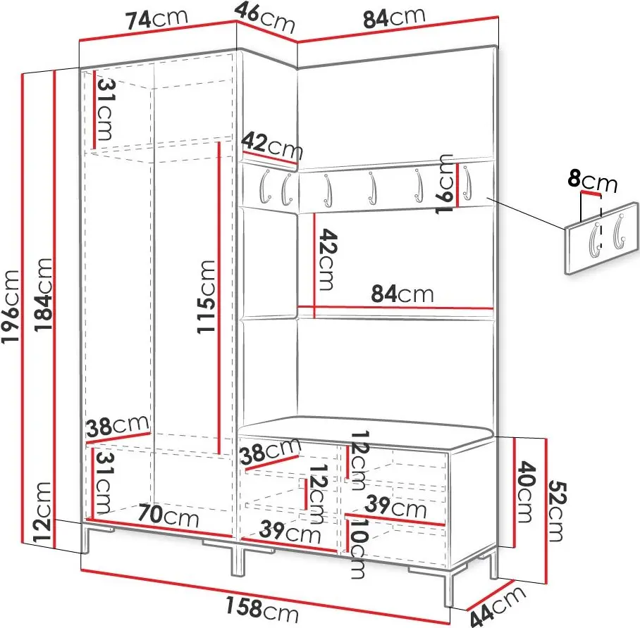 Antreu Mirjan24 Frunofta/Zilion I (Craft Oak/White)