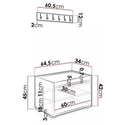 Прихожая Mirjan24 Konkor 60 VII/Grawis 60 4panels (Gray) Thumb