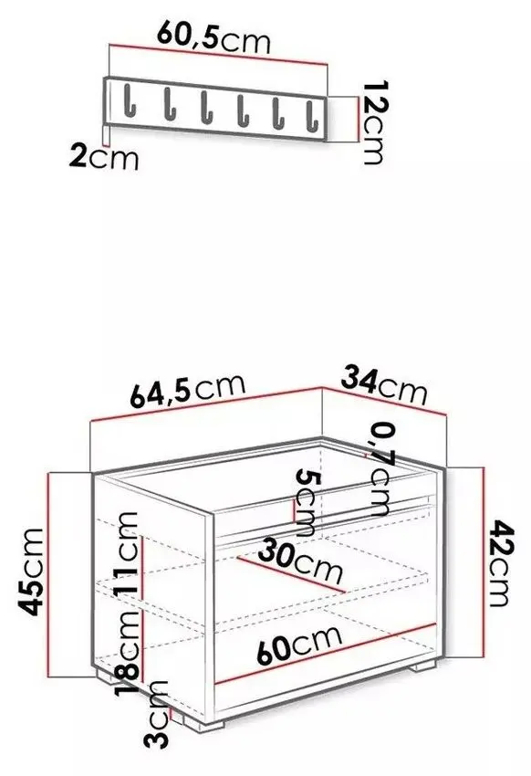 Прихожая Mirjan24 Konkor 60 VII/Grawis 60 4panels (Gray) - 3