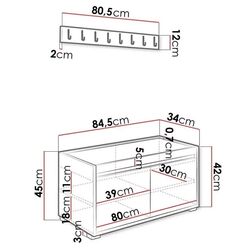 Прихожая Mirjan24 Konkor 80 II/Grawis 80 12panels (Beige) Thumb