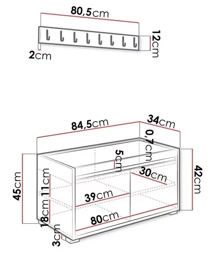 Прихожая Mirjan24 Konkor 80 II/Grawis 80 12panels (Beige) - 3